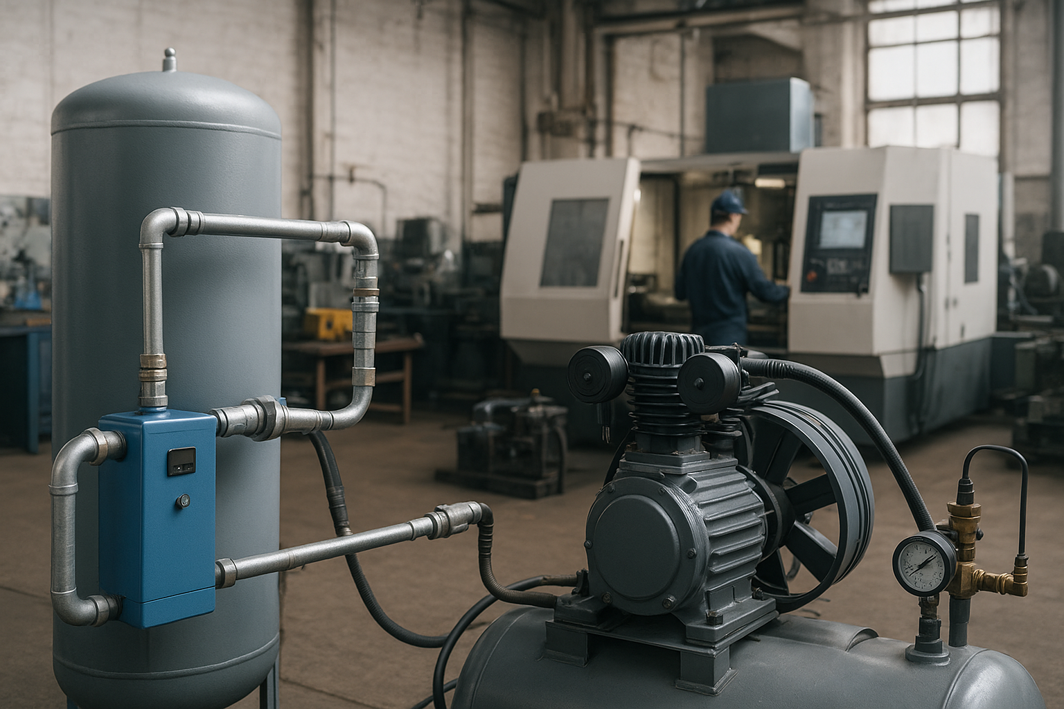 چرا کمپرسور باد کم می‌آورد؟ دلایل تخصصی و راه‌حل‌های مهندسی