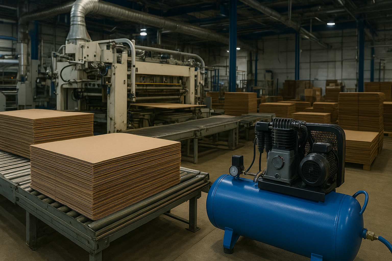 کاربرد کمپرسور در جعبه‌سازی و کارتن‌سازی: راهنمای کامل